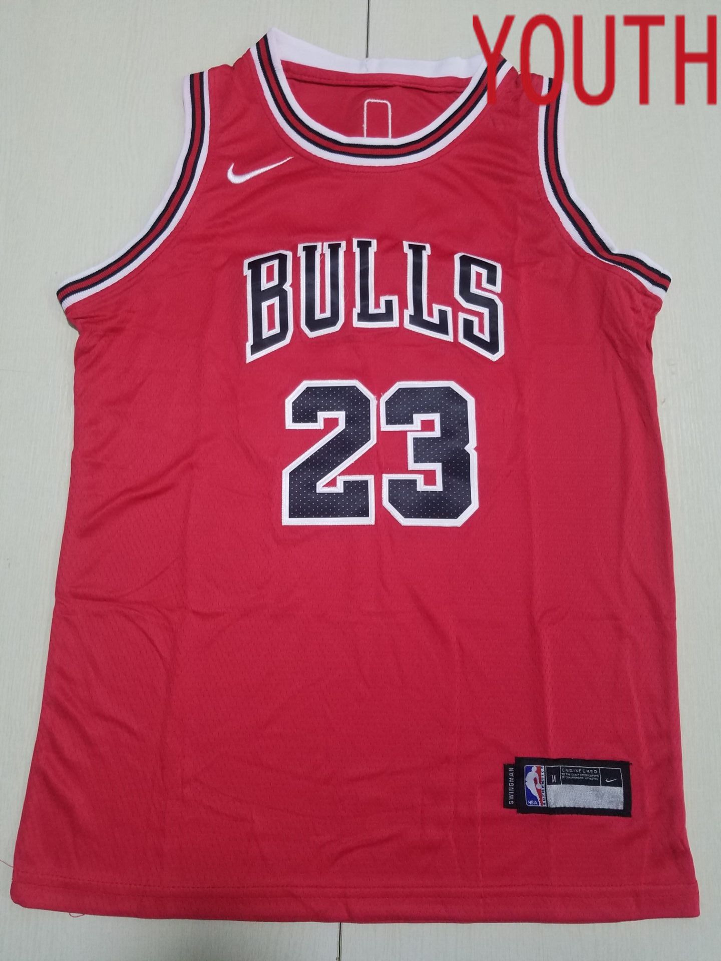 Youth Chicago Bulls #23 Jordan Red Nike 2022 NBA Jersey